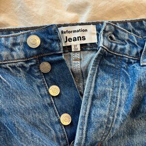 Reformation Cynthia High Rise Straight Jeans
